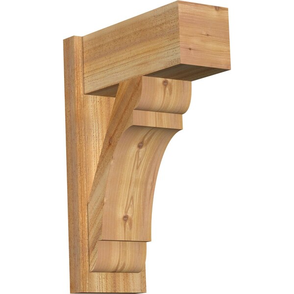 Ekena Millwork Olympic Block Rough Sawn Outlooker, Western Red Cedar, 8"W x 18"D x 26"H OUT08X18X26OLY05RWR - main